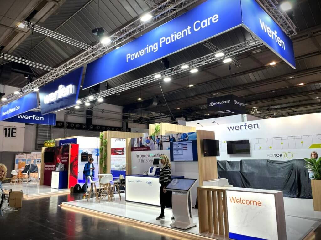 Custom exhibition stand for Werfen,EuroMedLab, Brussel